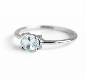 Anillo de Plata de Ley 925 con Baño de Rodio y Topacio Azul Ovalado para Mujer, Estilo Clásico de Lujo, Ideal para Aniversario de Bodas, Venta al Por Mayor - Product Image 2