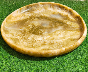 Plateau en résine vert olive de forme irrégulière, moule de moulage artistique, décoration d'intérieur, plateau de service moderne pour table - Product Image 6
