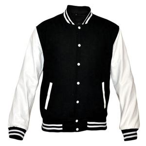 Veste Letterman pour homme avec manches en cuir et laine personnalisée / Vestes Varsity pour homme avec manches en cuir - Product Image 6
