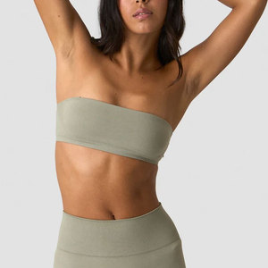 Soutien-gorge de sport pour femme avec bretelles intégrées, très extensible, personnalisable, uni, pour le yoga, les activités décontractées et l'entraînement en extérieur, dos nu tendance - Product Image 1