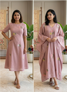 Tela de poliéster Kota a cuadros con bordado multihilo sin coser para vestidos, saris, trajes y ropa étnica para mujer, venta al por mayor. - Product Image 2