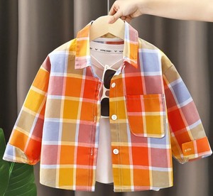 Chemise à carreaux de haute qualité pour garçons, enfants, logo personnalisable ODM, manches longues, col rond, décontractée, unisexe, tricotée, 100% coton, séchage rapide - Product Image 3