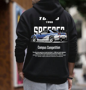 Nueva Sudadera con Capucha Estampada, Estilo Retro Americano, Sudadera Oversize para Hombre, Sudadera con Capucha de Manga Larga, Estilo Hip Hop, OEM - Product Image 2