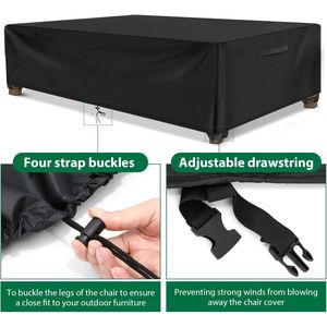 ESSORT Extra Large Heavy-Duty Waterproof Outdoor Furniture Cover All Weather <b>Protection</b> Rain Snow UV Sun Damage for Patio <b>Table</b> - Product Image 2