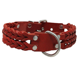 Collares ajustables de cuero trenzado para perros al por mayor, con construcción de cuero artesanal para un mayor confort a bajo precio. - Product Image 3