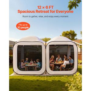 Tenda Pop-up 2-in-1 12 X 6 ft con Schermo, Portatile con Pali e Borsa per il Trasporto, Lati con Rete - Product Image 3
