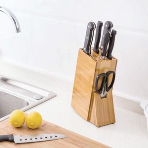 Porte-couteaux élégant en bois avec design peu encombrant pour le rangement et l'organisation des couverts sur le comptoir de cuisine - Product Image 3