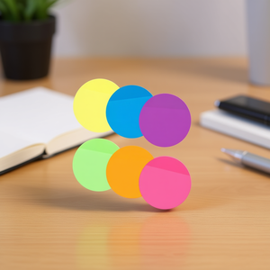 Ilan Rotolo di Foglietti Adesivi Rotondi 75x75 mm, 50 Fogli - Product Image 2