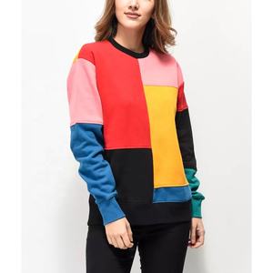 Sweat-shirts décontractés pour femmes, col rond, 100% coton molletonné, écologiques, unis, pour l'hiver, style streetwear, avec logo sur le devant, sur mesure - Product Image 4