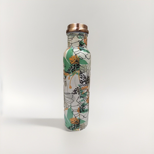 Ayurveda Copper Jointless Seamless Pure Copper Printed Designer <b>Bottle</b> <b>1</b> <b>Litre</b> - Product Image 2