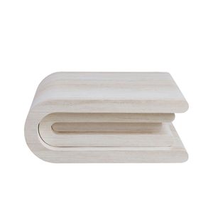 Tavolino da Caffè Moderno 33,86 Pollici, Design Irregolare Quadrato, Motivo Travertino Finto, Materiale MDF per Uso in Soggiorno - Product Image 2