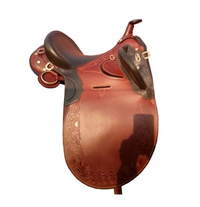 Sillín de stock australiano para montar a caballo DD cuero genuino sillín occidental patrón Floral diseño de herramientas manuales Envío Directo - Product Image 1
