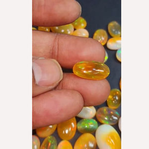 197 Piezas de Ópalo Negro Etíope Natural con Fuego, de 10mm a 35mm, en Forma Ovalada, de Pera y Redonda, Cabujón, 1064 Quilates, Gemas Iroc Sales, Cabujón US$809 - Product Image 4