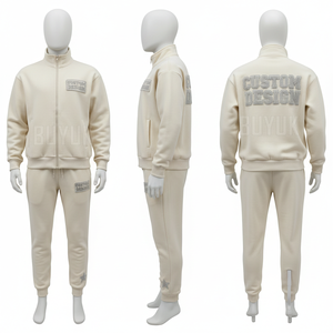 Conjunto Deportivo Verde Personalizado para Hombre, Sudadera con Cierre Completo y Pantalones Deportivos, Ropa Casual de Otoño, 100% Poliéster Transpirable, Corte Regular - Product Image 3