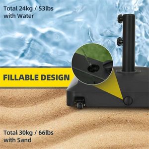 Ombrellone da Giardino con Raggio di 3m, Forma Quadrata, Struttura in Acciaio e Palo in Acciaio Inossidabile - Product Image 4