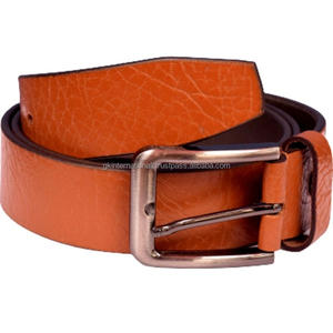 Ceinture décontractée en cuir véritable sur mesure avec ceinture à boucle à une broche en laiton classique - Product Image 2