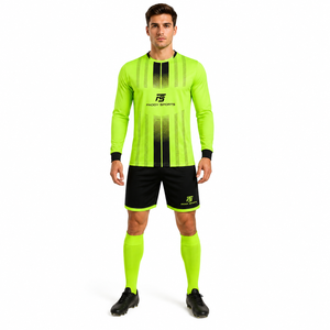 Ensemble d'uniformes de gardien de but de football personnalisés professionnels, maillot de gardien de but à manches longues avec short, kit d'entraînement respirant pour les matchs - Product Image 4