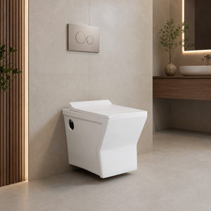 WC monobloc en céramique OPERA MODERN avec siphon en P, chasse d'eau Cyclone, garantie 5 ans, nettoyage facile, à poser au sol, pour VILLA, HÔTEL, APPARTEMENT - Product Image 2