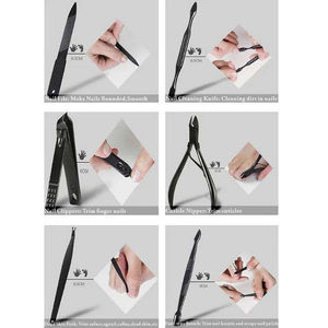 Kit de manucure et pédicure professionnel de luxe, classique, 15 pièces, ensemble de soins des ongles, acier inoxydable, coupe-ongles 4 en 1 - Product Image 2