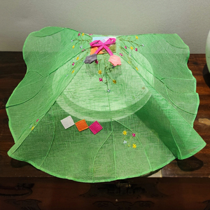 [Goyu] Korean Lotus Table Topper Decorative Party Table Decoration Embroidered Fabric Table Cover Wedding Holiday Table Decor - Product Image 4