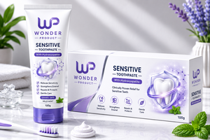 Pasta Dental OEM/ODM para Dientes Sensibles con Hidroxiapatita, Blanqueadora, Alivia la Sensibilidad, Segura para el Esmalte, Repara, Limpieza Básica, Precio al por Mayor - Product Image 2