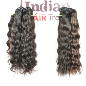 Extensions de cheveux humains naturels de haute qualité, prix de gros, mèches ondulées, non traitées, couleur noire brute, vierges, fabriquées en Inde - Product Image 4