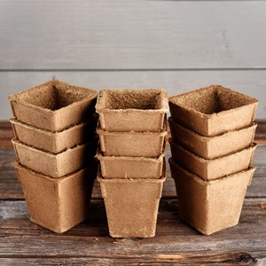 Maceta redonda Biodegradable de fibra de Coco, para plantas pequeñas, flores, jardinería del hogar - Product Image 6