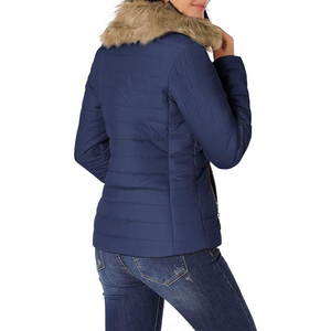 Parka de plumón para mujer al por mayor, personalizada, OEM, con capucha ajustable, acolchada, de alta calidad - Product Image 3