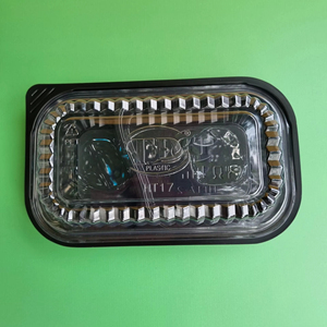 Nouveau design 2026 – Contenant alimentaire jetable en plastique à 1, 2 ou 4 compartiments avec couvercle, couleur noire, pour plats à emporter – Fabricant vietnamien - Product Image 1