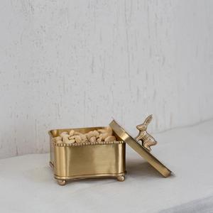 Boîte de rangement décorative en laiton et aluminium pour coiffeuse, boîte de rangement décorative en métal, boîtes d'hôtel, décoration de table à domicile, rangement en aluminium - Product Image 1