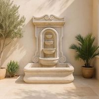 Fontaine HAYAT INDUSTRIES en marbre blanc sculpté à la main, moderne, écologique, résistante au feu, durable, résistante à l'eau, facile à installer