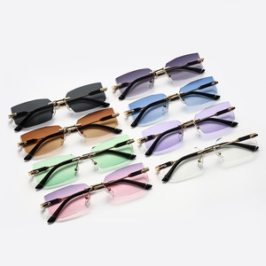 Lmamba 1681 Fashion <b>Rimless</b> Sun Glasses Men Women 2024 Luxury Brand Designer <b>Sunglasses</b> Custom logo - Product Image 5