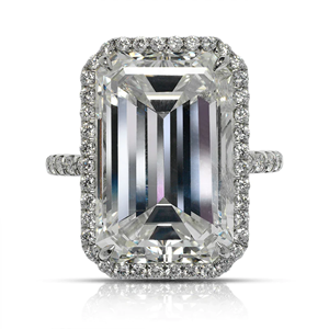 Bague de fiançailles et de mariage en or jaune 14 carats avec diamant de laboratoire taille émeraude de 4,11 carats, certifiée IGI, bijou de luxe, cadeau de fête - Product Image 3