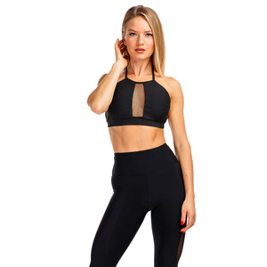 Women's Customized Fitness Logo Design Breathable Running Sports Padded <b>Bra</b> Medium Support <b>Racerback</b> 100% Nylon Yoga Vest Tank - Product Image 6