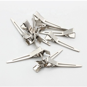 Pinces de coiffure pour extensions de cheveux en acier inoxydable, petites pinces bec de canard en métal, accessoires de sectionnement pour salon de coiffure - Product Image 1