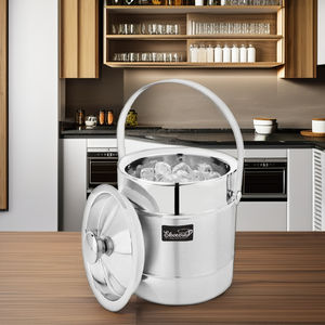 ถังน้ำแข็งสแตนเลสสองชั้น Ekveera Modern พร้อมห่วง 2 วง ได้รับการรับรองมาตรฐาน ISO ดีไซน์ทนทาน เป็นมิตรกับสิ่งแวดล้อม สำหรับแช่ไวน์ - Product Image 3