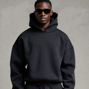 Sudadera con Capucha Corta Personalizada con Logotipo para Hombre, Sudadera Holgada sin Cordón - Product Image 1