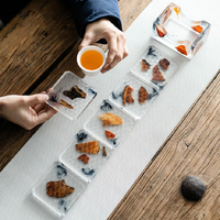 Par NEHA ENTERPRISES, ensemble de 4 sous-verres en bois écologiques de style campagnard avec support et emballage en boîte, design rond de 10 mm d'épaisseur