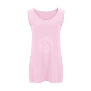 Camisetas sin mangas rosas para mujer, de verano, con cuello redondo, de algodón, básicas, sin mangas, informales, para usar en capas, para damas, fabricante OEM - Product Image 3