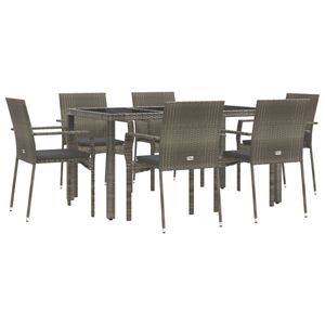 Ensemble de salle à manger de jardin gris - Product Image 3