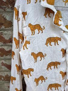 Ensemble pyjama en coton noir à fleurs, style indien, pour femmes - Product Image 2