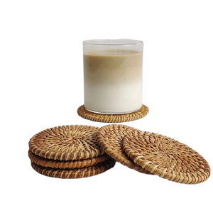 Posavasos de Mimbre y Ratán Estilo Boho con Diseño Floral para Hogar y Cafetería, Hechos en Vietnam - Product Image 3