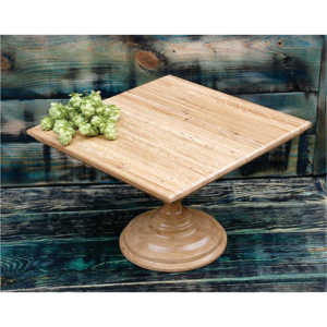 Wholesale Vintage Square Wood Cake Display Stand Laser Cut Floral Wood Cake Riser <b>Box</b> Base Plinth for Wedding <b>Party</b> Decor Stand - Product Image 1