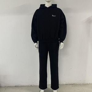 Custom Blank Tracksuit | Unisex Solid Color Hoodie & <b>Sweatpants</b> <b>Set</b> 100% Cotton Fleece Quick-Drying Breathable Lightweight - Product Image 1