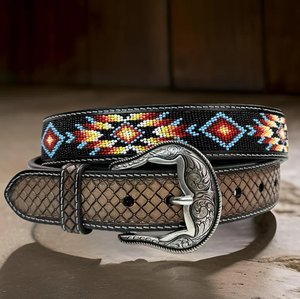 Direct Factory Rider's Trust Tan/Brown 32mm Hand <b>Tooled</b> Carved Western Style Genuine <b>Leather</b> Cow Hide Well Finished Belt - Product Image 1