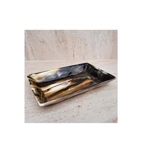 Plateau de service rectangulaire en corne de buffle, design personnalisé, luxe, pour fruits et aliments, le plus vendu - Product Image 1