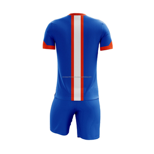 Nueva Llegada, Conjunto de Camisetas de Fútbol Azules Unisex, Ropa Deportiva de Club OEM, Nombres de Equipo Personalizados para Adultos, 100% Poliéster, Secado Rápido, Manga Corta - Product Image 2