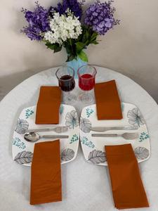Serviettes imprimées artisanales 100 % coton pur, multicolores, personnalisables, réutilisables et écologiques pour le dîner et la Saint-Valentin (vente en gros) - Product Image 5