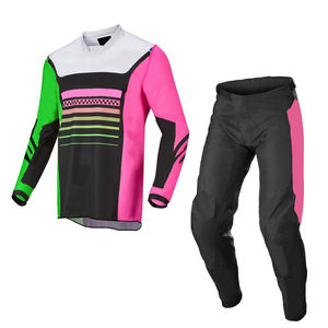 Conjunto de Equipamiento MX Personalizado de Dos Piezas, Impermeable, Cortavientos, Transpirable, de Alta Calidad, Traje de Motocross OEM con Logotipo Impreso y Acolchado - Product Image 1