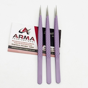 Eyelash Extension Tweezers Pink Coated Sustainable Fiber Tip Hand Tested Pointed Tip Eyelash Tweezer with Private Label - Product Image 6